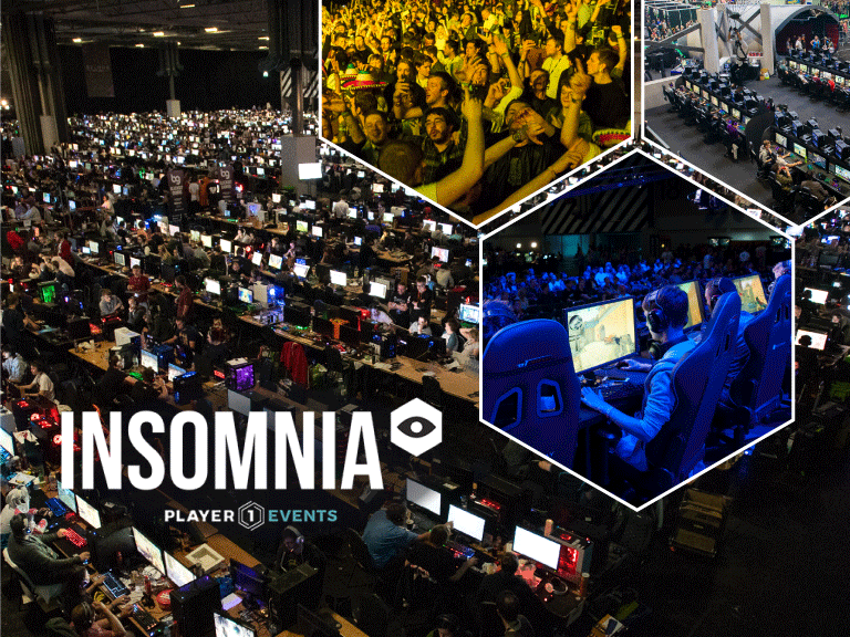Image promoting Insomnia and Player1 Events